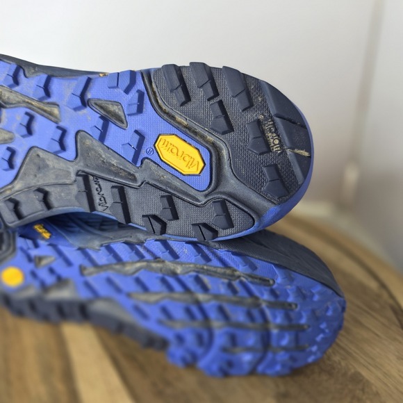 Altra Timp 5 Shoes Mens Size 8 Blue Silver Trail Running Vibram Sole Athletic